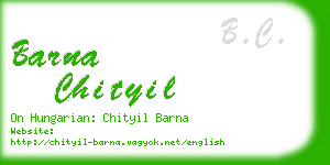 barna chityil business card